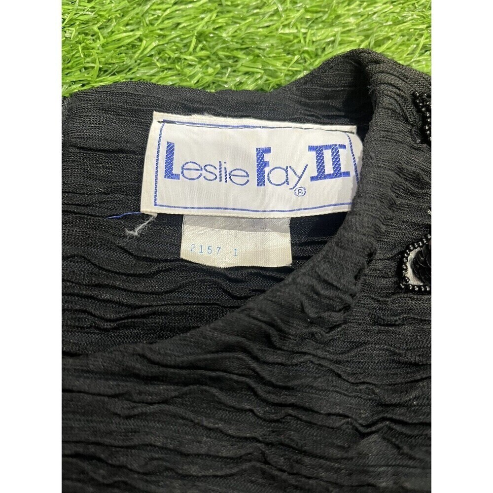 Leslie‎ Fay Vintage 1990s Womens Autumn Fall Leaves Sequin  Top  Xl - Picture 4 of 9